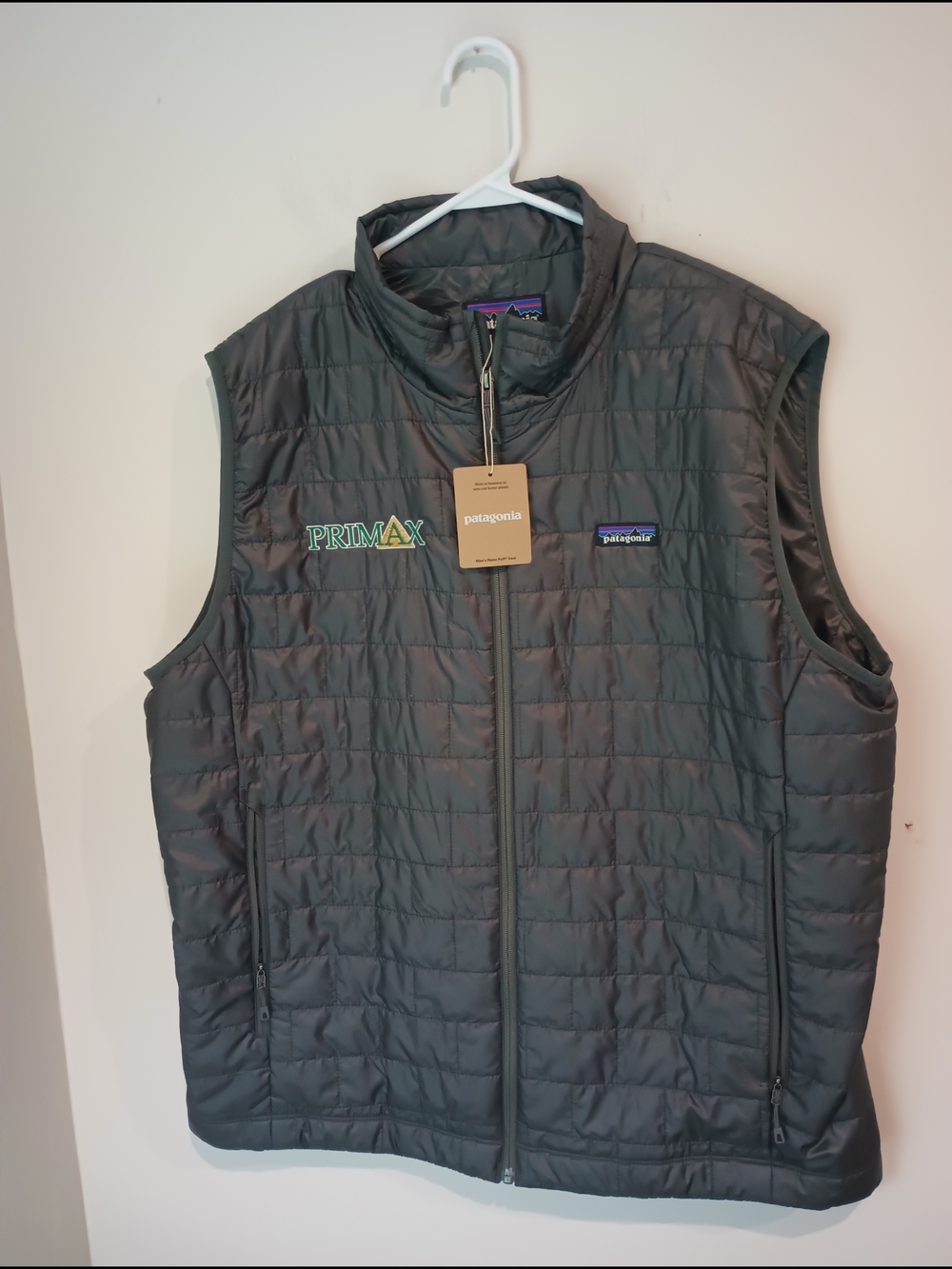 Patagonia Nano Puff Vest Forge Grey Men's XL New With Tags Insulated PURE Logo